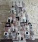 Preview: Genähter Adventskalender Stoffhäuser Weihnachtsdorf altrosa grau