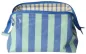 Preview: AU MAISON Wachstuch Band Blue Streifen Blau Türkis Abwischbare Tischdecke Meterware beschichtete Baumwolle