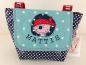 Preview: wasserfeste Lenkertasche Pirat mit Wunschname