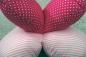 Preview: Nackenkissen Leseherz Herzkissen pink rosa, Wunschname wählbar