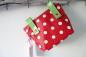 Preview: Lenkertasche mit Klappe Apfel rot, inkl. Wunschname
