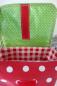 Preview: Lenkertasche mit Klappe Apfel rot, inkl. Wunschname