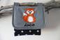 Preview: wasserfeste Lenkertasche Fuchs mit Klappe, blau/grau, inkl. Wunschname