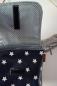 Preview: wasserfeste Lenkertasche Fuchs mit Klappe, blau/grau, inkl. Wunschname