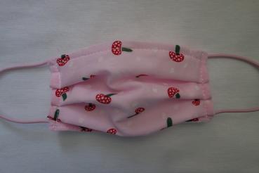Behelfsmundschutz mit Karos, Streifen oder Pilzen, Muster und Farbe wählbar, wiederverwendbar