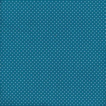 AU MAISON Wachstuch Dots Dark Turquoise, Pünktchen Tupfen dunkel türkis beschichtete Baumwolle