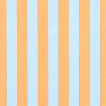 AU MAISON Wachstuch Band Blue Orange Streifen Orange Blau Abwischbare Tischdecke Meterware beschichtete Baumwolle