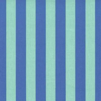 AU MAISON Wachstuch Band Blue Streifen Blau Türkis Abwischbare Tischdecke Meterware beschichtete Baumwolle