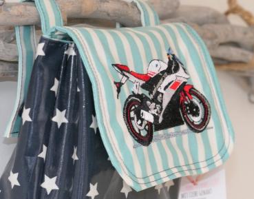 wasserfeste Lenkertasche mit Klappe Motorrad inkl. Wunschname