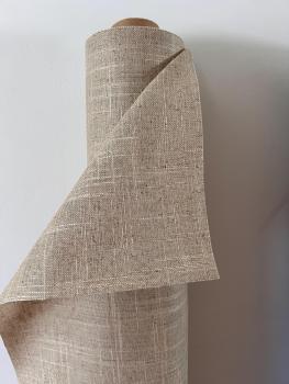 Au Maison Linen Blend Natural Leinenmix Leinen-/Viskosestoff BESCHICHTET in Natur Beige