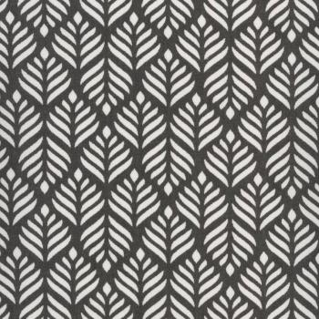 AU Maison Baumwollstoff Trigo Almost Black Blättermotiv grafisches Muster