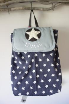 Kinderrucksack mit Wunschname, Mustermix, Stern