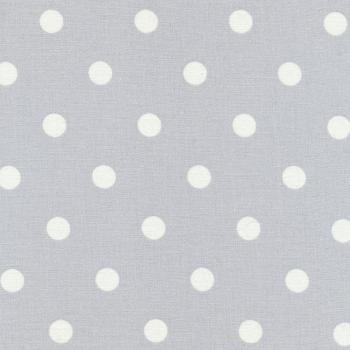 AU MAISON Wachstuch Dots Big Light Grey, Tupfen Punkte hellgrau beschichtete Baumwolle