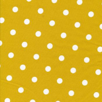 AU Maison Baumwollstoff Dots Big Mustard Fabric senfgelb gelb Tupfen Punkte
