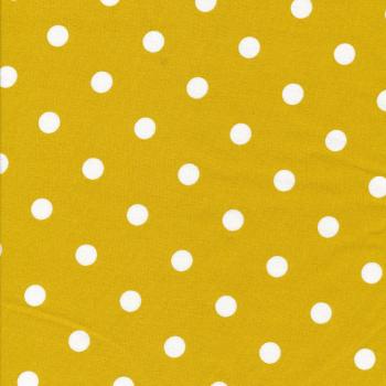AU Maison Wachstuch Dots Big Mustard senfgelb gelb Tupfen Punkte