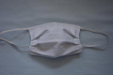 Behelfsmundschutz, Mund-Nasen-Schutz, Behelfsmaske aus weißem Canvas, kochfest, Gesichtsmaske, wiederverwendbar