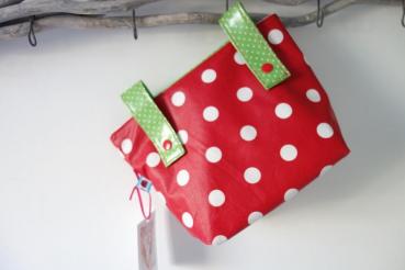 Lenkertasche mit Klappe Apfel rot, inkl. Wunschname