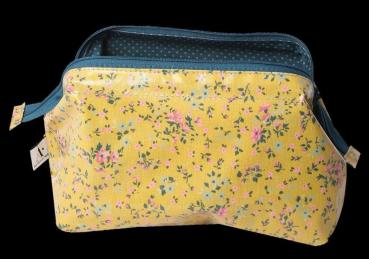AU MAISON Wachstuch Loving Liberty Mustard Blümchen senfgelb, beschichtete Baumwolle