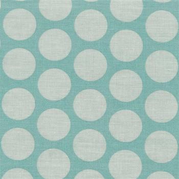 AU MAISON Wachstuch Super Dots Aqua Sky, große Tupfen türkis beschichtete Baumwolle