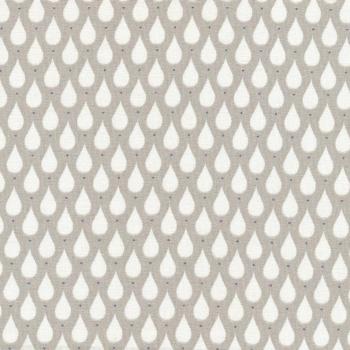 AU MAISON Wachstuch Teardrops Toffee beige Tropfen beschichtete Baumwolle