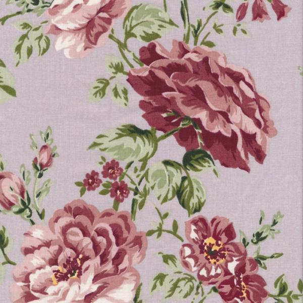 AU Maison Baumwollstoff Sophia Aqua Sky, Grey oder Dusty Violet Blumenstoff