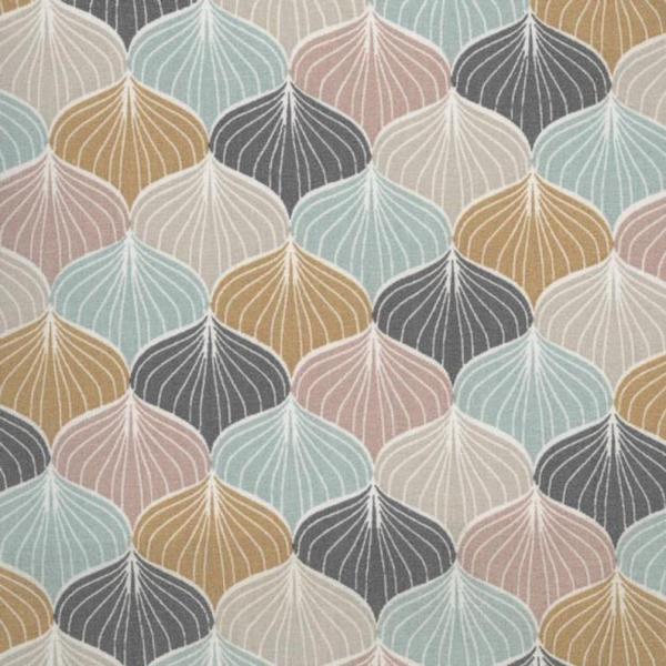 AU MAISON Wachstuch Alli Charcoal Mustard Senfgelb beschichtete Baumwolle