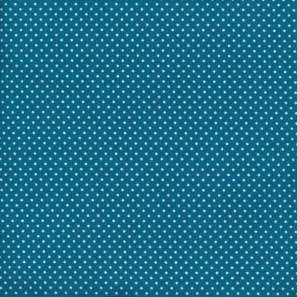 AU MAISON Wachstuch Dots Dark Turquoise, Pünktchen Tupfen dunkel türkis beschichtete Baumwolle