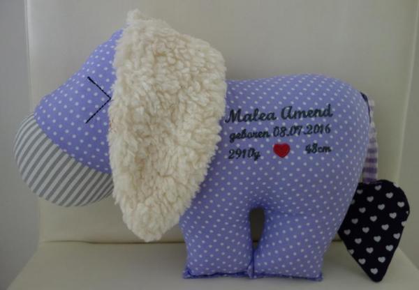 Namenskissen Geburtskissen Esel Kuscheltier mit Wunschname