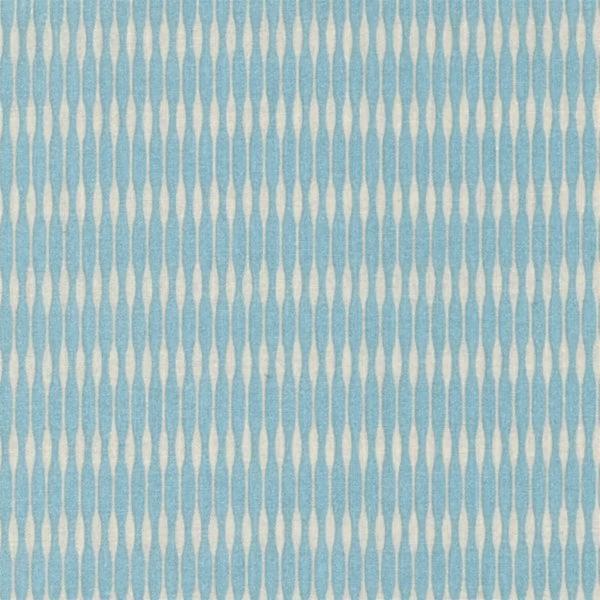 AU MAISON Wachstuch Groove Mint verspielte Rillen in Hellblau und Offwhite beschichtete Baumwolle