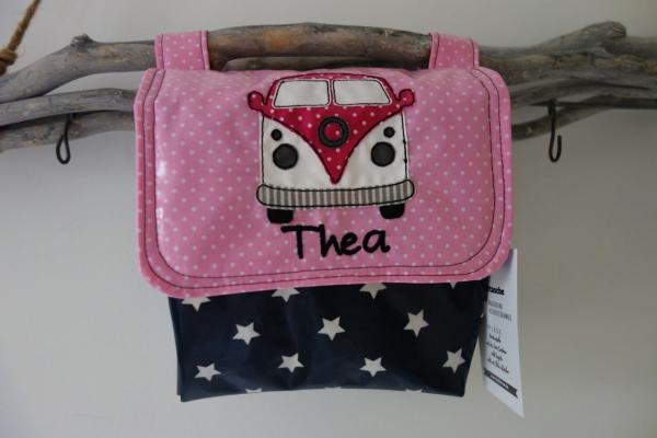 wasserfeste Lenkertasche mit Klappe Bulli mit Wunschname
