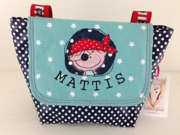 wasserfeste Lenkertasche Pirat mit Wunschname