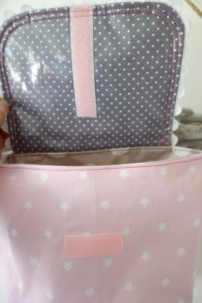 wasserfeste rosa Lenkertasche mit Pferd oder Einhorn mit Wunschname