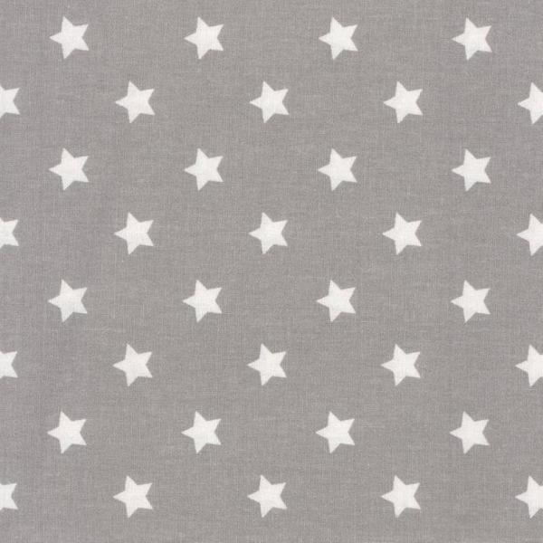 AU Maison Baumwollstoff Big Star grey Sterne grau