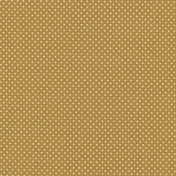 AU MAISON Wachstuch Dots Mustard, Pünktchen Tupfen senf gelb beschichtete Baumwolle