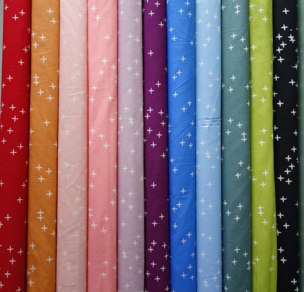 Birch Fabrics Biobaumwolle Wink Sterne große Farbauswahl
