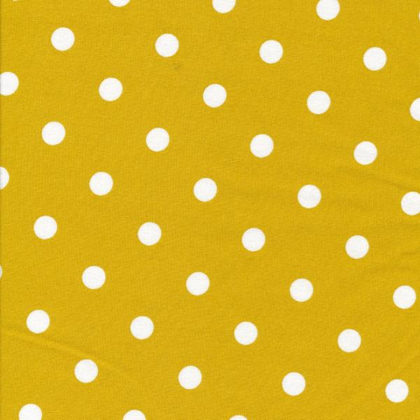 AU Maison Wachstuch Dots Big Mustard senfgelb gelb Tupfen Punkte