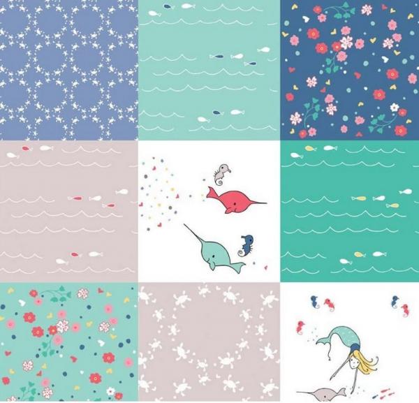 Riley Blake Saltwater Patchworkstoff türkis blau