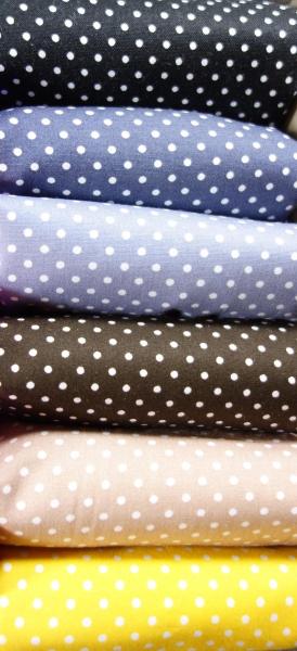 Baumwollstoff gepunktet Punkte 2mm Pünktchen, große Farbauswahl
