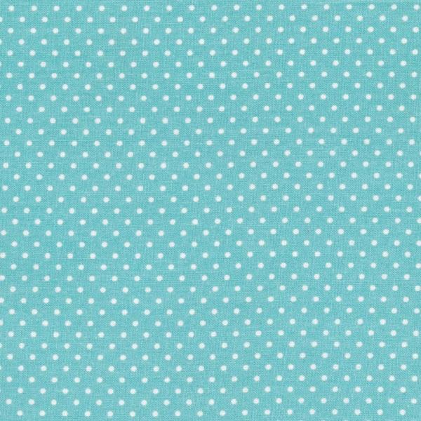 AU MAISON Wachstuch Dots Azur, Pünktchen Tupfen azur blau türkis beschichtete Baumwolle