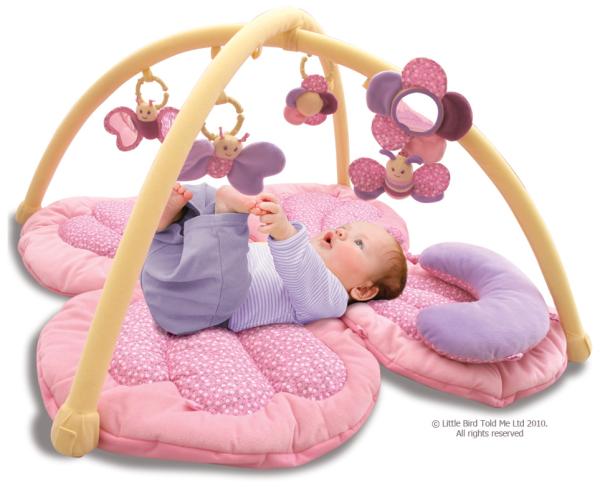 Schmetterlings Multi-Activity Erlebnisdecke Playmat & Gym - Krabbeldecke mit Spielbogen von Little Bird Told Me