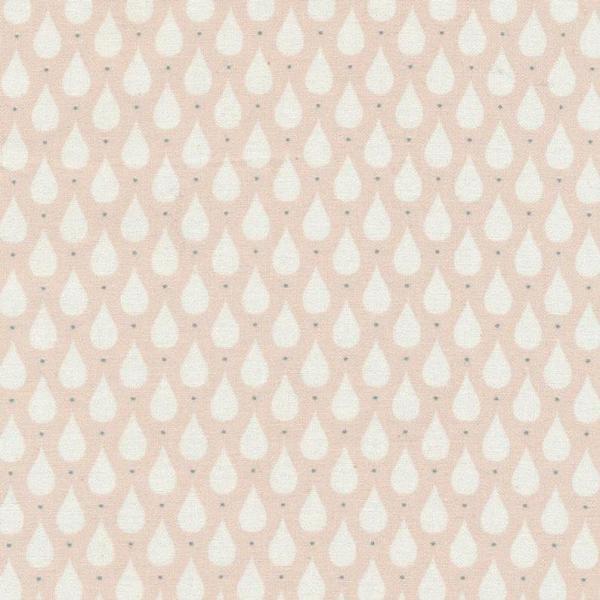 AU MAISON Wachstuch Teardrops Soft Rose Altrosa beschichtete Baumwolle