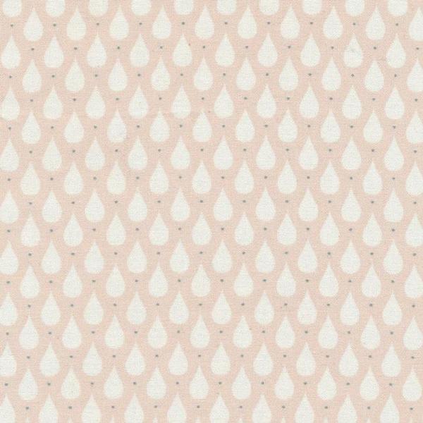 AU MAISON Wachstuch Teardrops Soft Rose Altrosa beschichtete Baumwolle